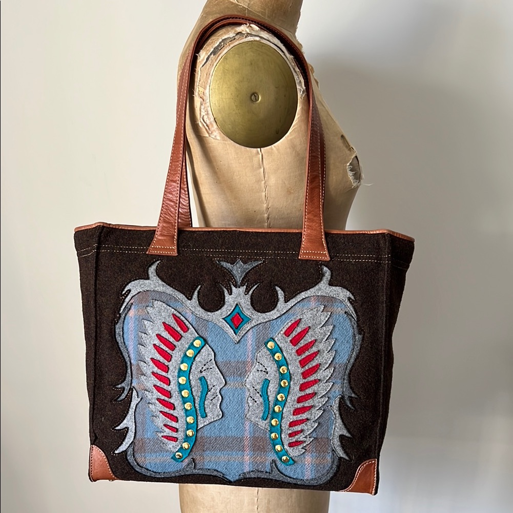 Vintage Indian Chief Navajo Native American Handbag Cowboy Cowgirl